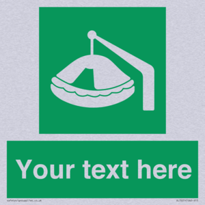 Custom sign Safe condition Davit-launched liferaft